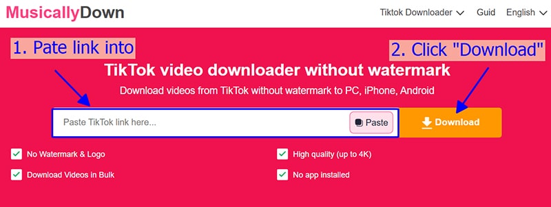 paste url into musicallydown